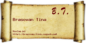 Brasovan Tina névjegykártya
